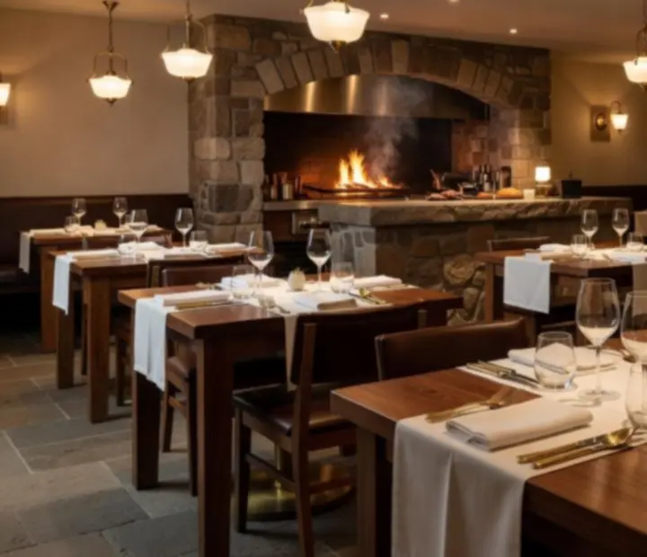NAXSOL ENTERPRISES LTD interior with warm timber tables, open grill and soft evening lighting